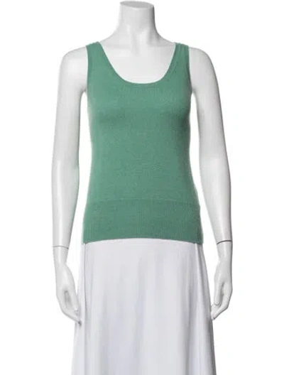 Pre-owned Odeeh Cashmere Scoop Neck Sweater In Green