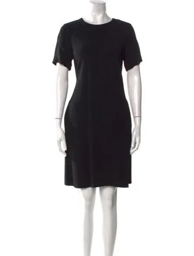 Pre-owned Odeeh Crew Neck Mini Dress In Black
