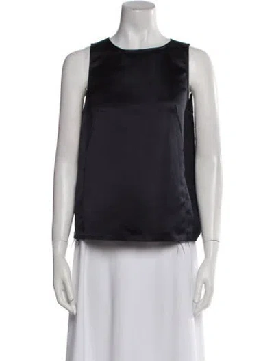 Pre-owned Odeeh Crew Neck Sleeveless Top W/ Tags In Black