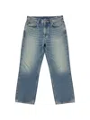 Odeeh Faded-effect Whiskering Jeans In Blue