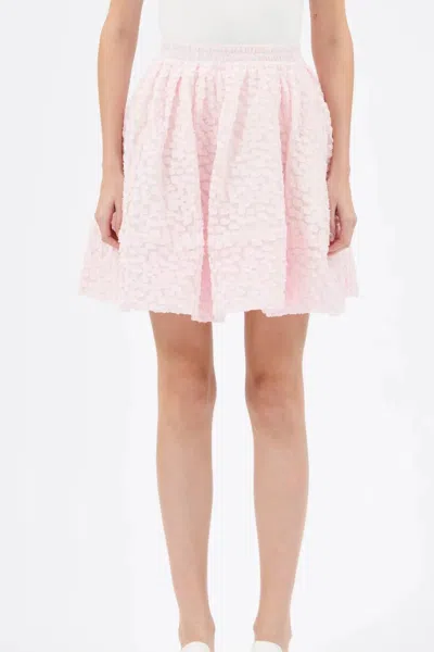 Odeeh Fil Coupe Dot Bubble Skirt In Rose Petal In Pink