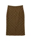 Odeeh Geometric-pattern Midi Skirt In Brown
