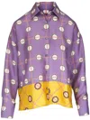 Odeeh Seidenhemd Mit Grafischem Print In Violett