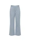 Odeeh Herringbone Cropped Trousers In Blue