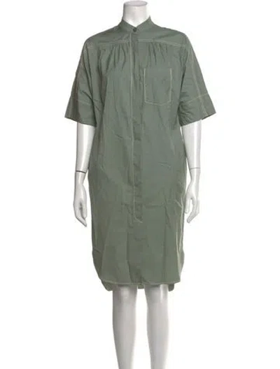 Pre-owned Odeeh Knee-length Dress In Green
