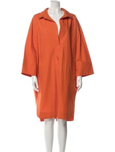 Pre-owned Odeeh Knee-length Dress W/ Tags In Orange