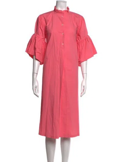 Pre-owned Odeeh Long Dress In Pink