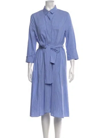 Pre-owned Odeeh Midi Length Dress In Blue