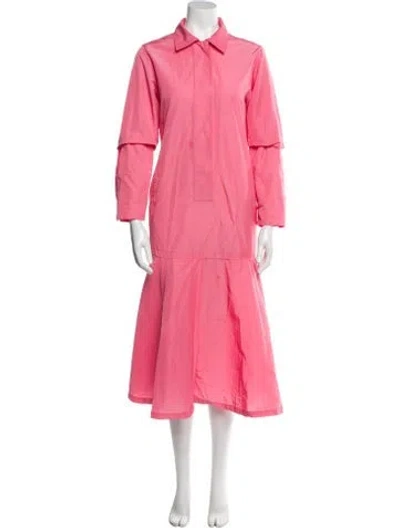 Pre-owned Odeeh Midi Length Dress In Pink