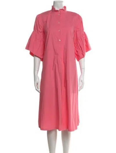 Pre-owned Odeeh Midi Length Dress In Pink