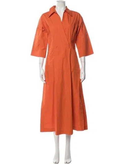 Pre-owned Odeeh Midi Length Dress W/ Tags In Orange