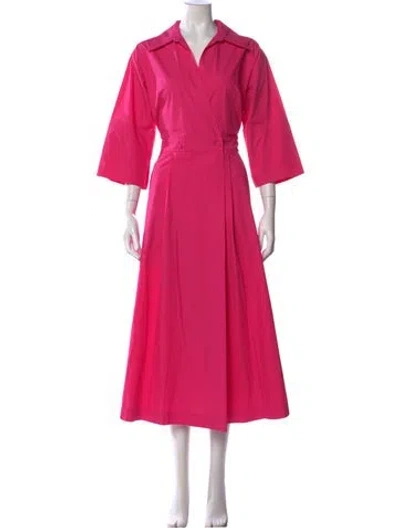 Pre-owned Odeeh Midi Length Dress W/ Tags In Pink