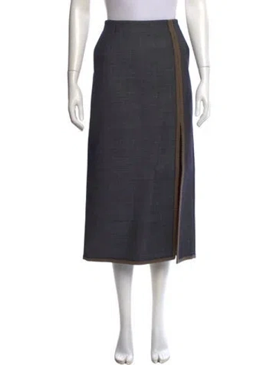 Pre-owned Odeeh Midi Length Skirt In Gray