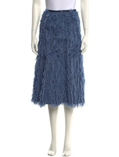 Pre-owned Odeeh Midi Length Skirt W/ Tags In Blue