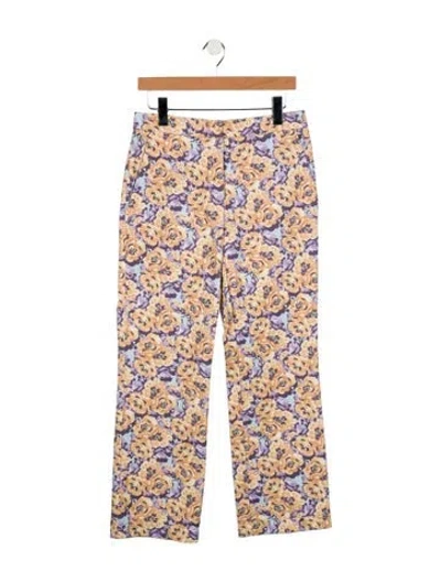 Pre-owned Odeeh Mid-rise Wide Leg Jeans W/ Tags In Purple