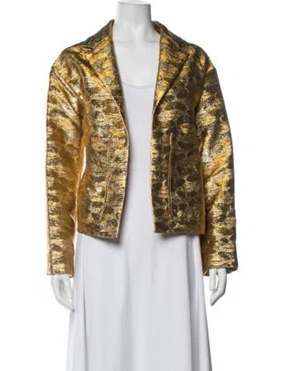 Pre-owned Odeeh Patterned Blazer In Yellow