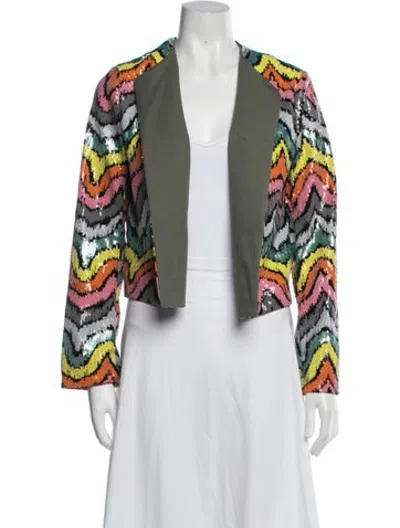 Pre-owned Odeeh Patterned Jacket In Green