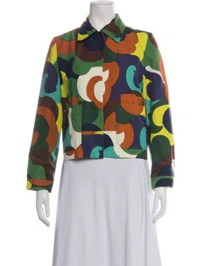 Pre-owned Odeeh Patterned Jacket In Orange