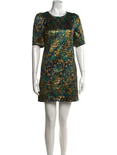 Pre-owned Odeeh Patterned Mini Dress W/ Tags In Multi