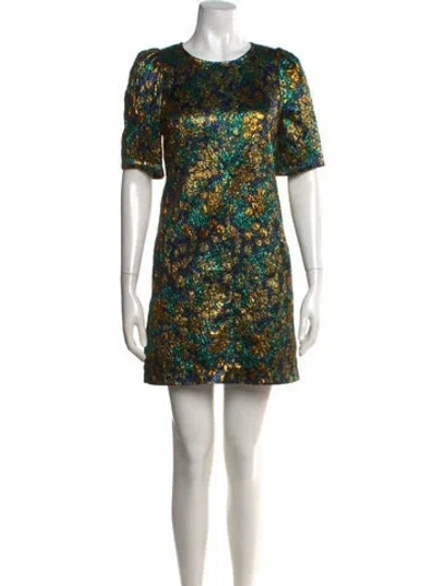 Pre-owned Odeeh Patterned Mini Dress W/ Tags In Multi