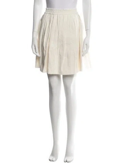 Pre-owned Odeeh Pleated Accents Mini Skirt In Grey