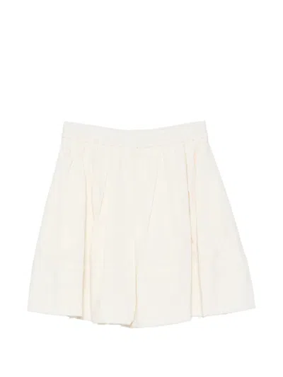 Odeeh Pleated Elasticated-waistband Mini Skirt In Animal Print