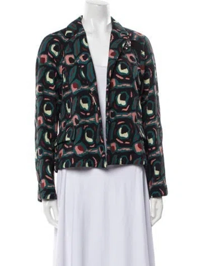 Pre-owned Odeeh Printed Blazer W/ Tags In Green