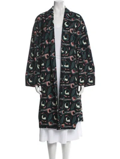 Pre-owned Odeeh Printed Coat In Multi