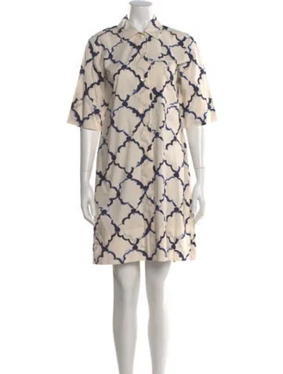 Pre-owned Odeeh Printed Knee-length Dress In Neutral