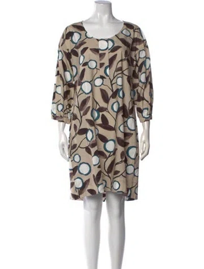 Pre-owned Odeeh Printed Knee-length Dress In Neutrals