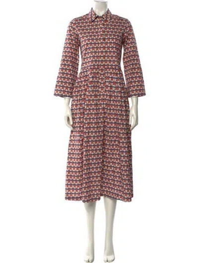 Pre-owned Odeeh Printed Long Dress In Multi