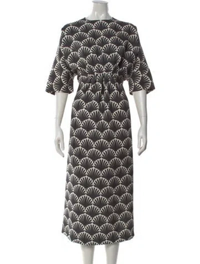 Pre-owned Odeeh Printed Long Dress In Multi