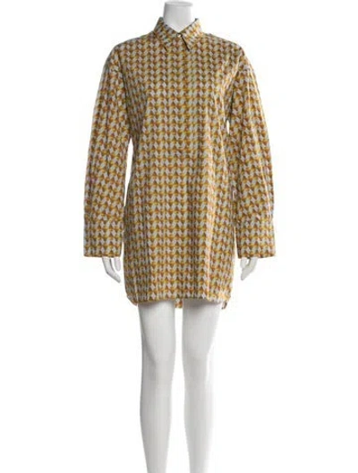 Pre-owned Odeeh Printed Mini Dress In Multi