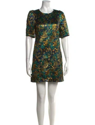 Pre-owned Odeeh Printed Mini Dress W/ Tags In Multi