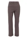 Odeeh Pull-on Cropped-hem Trousers In Brown