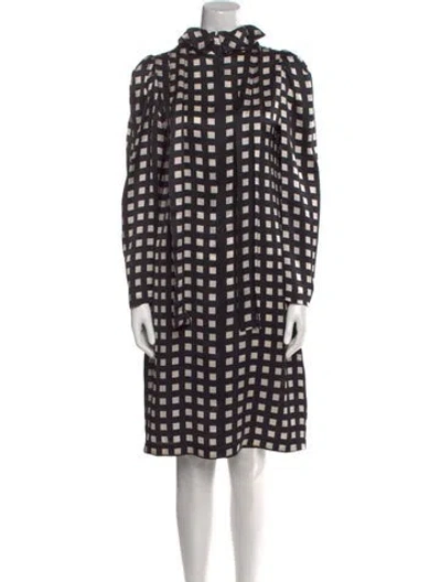 Pre-owned Odeeh Silk Knee-length Dress In Black