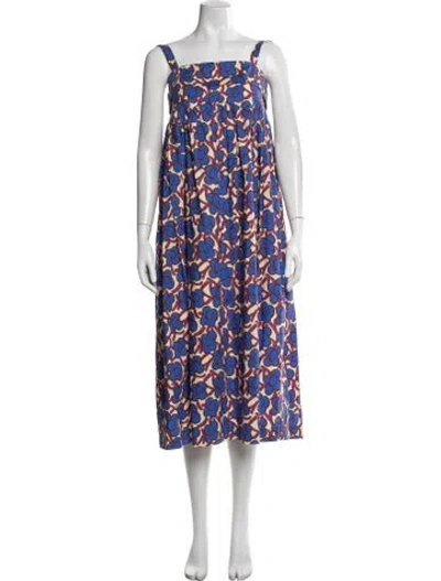 Pre-owned Odeeh Silk Long Dress In Multicolor