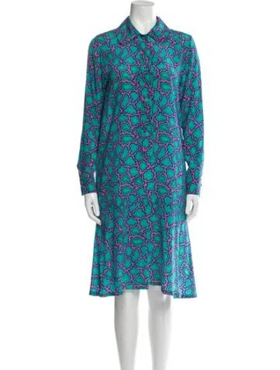 Pre-owned Odeeh Silk Midi Length Dress In Pink