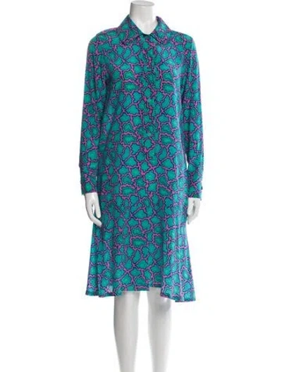 Pre-owned Odeeh Silk Midi Length Dress In Pink