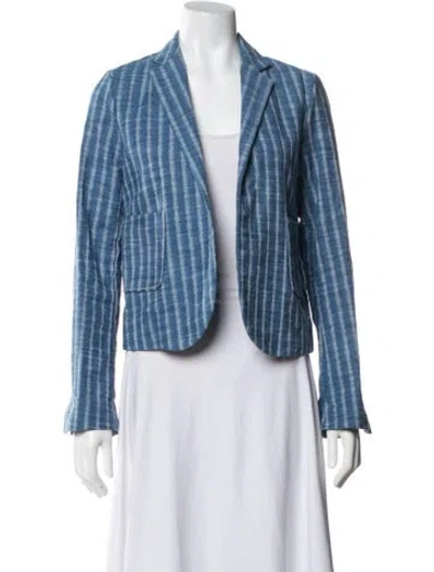 Pre-owned Odeeh Striped Blazer In Blue