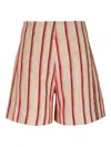 Odeeh Striped High-waisted Shorts