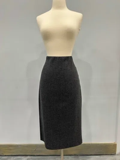Odeeh Striped Skirt In Slate In Black