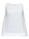 Odeeh Striped Sleeveless Top In White