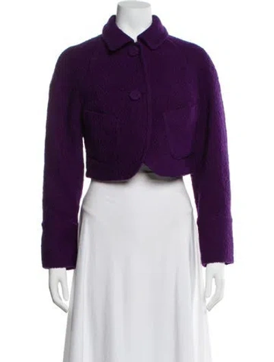 Pre-owned Odeeh Virgin Wool Bolero In Purple