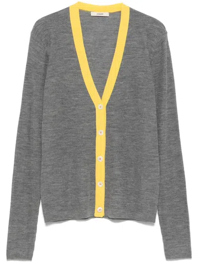 Odeeh Virgin-wool Cardigan In Grey