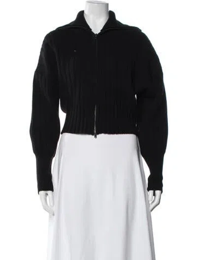 Pre-owned Odeeh Virgin Wool Crew Neck Sweater In Black