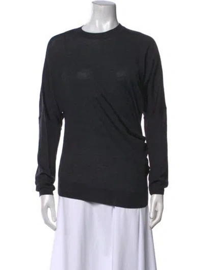 Pre-owned Odeeh Virgin Wool Crew Neck Sweater In Gray