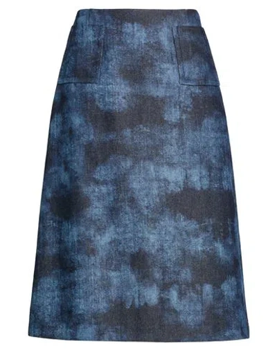 Odeeh Woman Denim Skirt Blue Size 6 Cotton