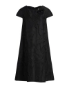 Odeeh Woman Midi Dress Black Size 8 Polyamide, Silk, Polyacrylic In Black