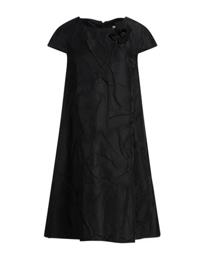 Odeeh Woman Midi Dress Black Size 8 Polyamide, Silk, Polyacrylic